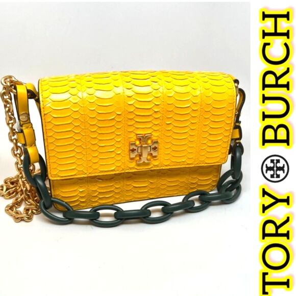Tory Burch Handbags - TORY BURCH KIRO EXOTIC SNAKESKIN SHOULDER BAG